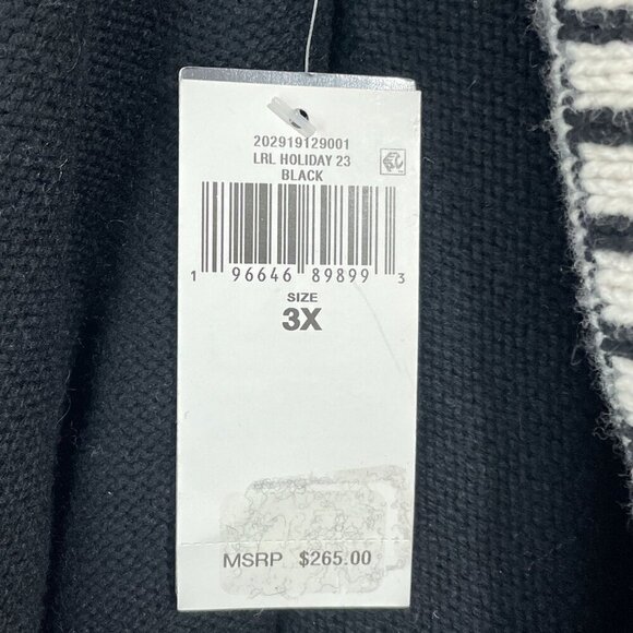 NEW Lauren Ralph Lauren Women's 3X Plus Off-The-Shoulder Fair Isle Sweater Dress - Picture 7 of 10